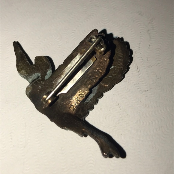 💥1 HR SALE💥 VTG HANDMADE BRONZE PENDANT signed - Picture 5 of 8